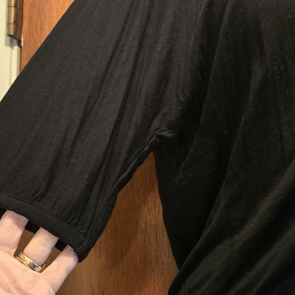 Kenar Women's Black Drop Shoulder draped Back Top SzL - Picture 3 of 6